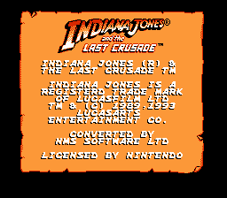 Indiana Jones and the Last Crusade screenshot 3 for NES